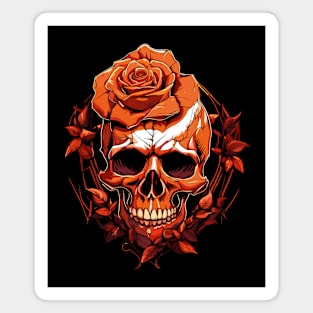 SKULL ROSE Magnet